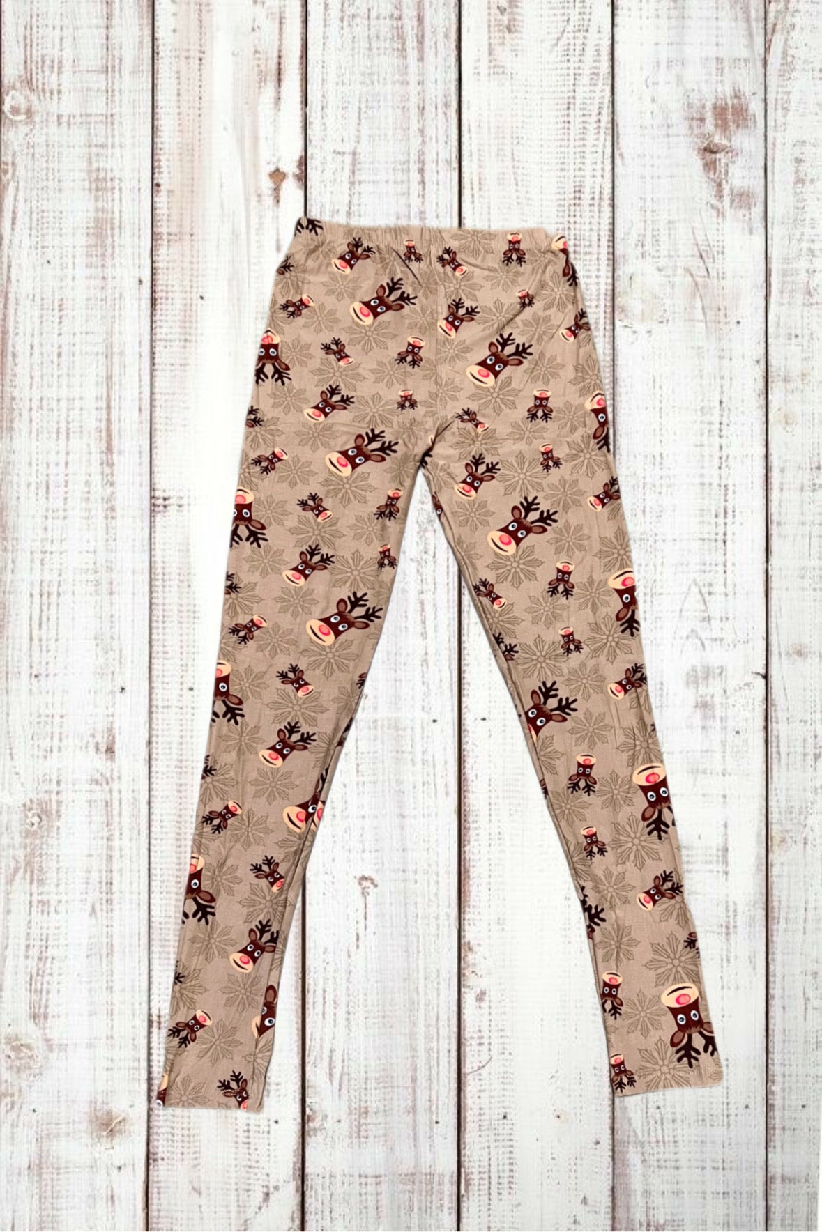 Buttery Soft Leggings - Run Run Rudolph