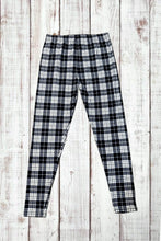 Load image into Gallery viewer, Buttery Soft Leggings - Classic Black/White Plaid
