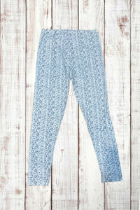 Buttery Soft Leggings - Marled Light Blue