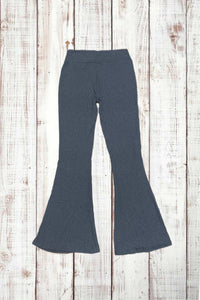 Buttery Soft Flared Leggings - Heather Charcoal Gray