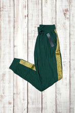 Load image into Gallery viewer, Buttery Soft Joggers - Green w/ Gold Stripes
