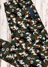 Load image into Gallery viewer, Buttery Soft Leggings - Digi Camo Olive Green/Tan
