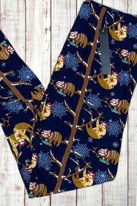 Buttery Soft Leggings - Christmas Sloths