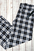 Load image into Gallery viewer, Buttery Soft Lounge Pants - Classic Black/White Plaid
