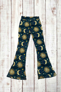 Buttery Soft Flared Leggings - Moon, Sun, Stars Oh My!