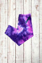 Load image into Gallery viewer, Buttery Soft Capri Leggings - Purple/Pink Tie Dye
