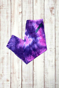 Buttery Soft Capri Leggings - Purple/Pink Tie Dye