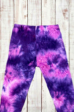 Load image into Gallery viewer, Buttery Soft Capri Leggings - Purple/Pink Tie Dye
