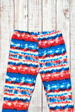 Load image into Gallery viewer, Buttery Soft Leggings - Tie Dye Red/White/Blue
