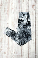 Load image into Gallery viewer, Buttery Soft Leggings - Gray Floral Roses
