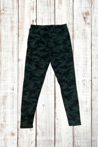 Buttery Soft Leggings - Deep Green Camo