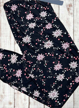 Load image into Gallery viewer, Buttery Soft Leggings - Floral Pink &amp; Black
