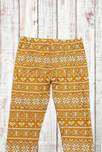 Load image into Gallery viewer, Buttery Soft Leggings - Holiday Mustard Yellow Fair Isle
