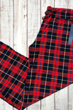 Load image into Gallery viewer, Buttery Soft Lounge Pants - Red/Black/Blue Plaid
