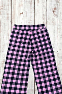 Buttery Soft Lounge Pants - Pink Checkerboard Plaid