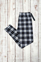 Load image into Gallery viewer, Buttery Soft Leggings - Classic Black/White Plaid
