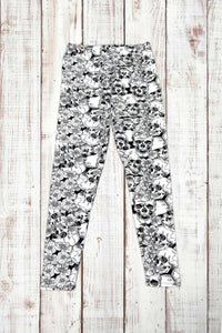 Buttery Soft Leggings - Spooky Skulls