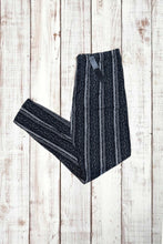 Load image into Gallery viewer, Buttery Soft Leggings - Black &amp; Gray Abstract Stripes
