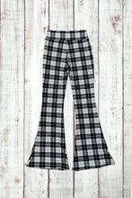 Load image into Gallery viewer, Buttery Soft Flared Leggings - Classic Black/White Plaid
