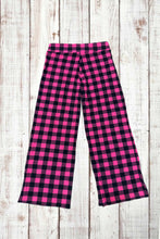 Load image into Gallery viewer, Buttery Soft Lounge Pants - Hot Pink Checkerboard Plaid
