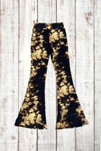 Load image into Gallery viewer, Buttery Soft Flared Leggings - Dark Tie Dye Gold/Black
