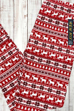 Load image into Gallery viewer, Buttery Soft Leggings - Holiday Red Fair Isle
