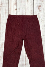 Load image into Gallery viewer, Buttery Soft Leggings - Burgundy Red Chevron
