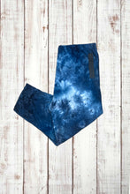 Load image into Gallery viewer, Buttery Soft Capri Leggings - Navy Blue Tie Dye
