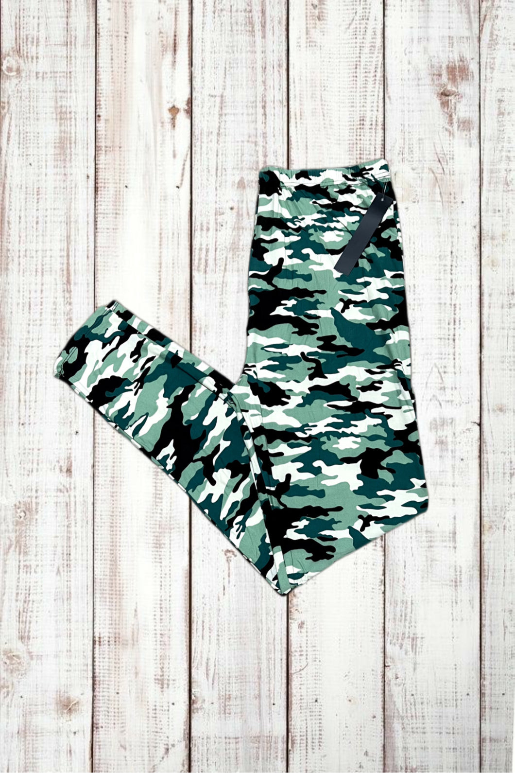 Buttery Soft Leggings - Soft Green Camo