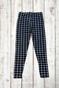 Buttery Soft Leggings - Classic Black Gingham Plaid