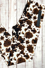 Load image into Gallery viewer, Buttery Soft Leggings - Mooo Brown Cowhide
