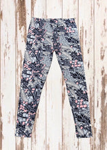 Load image into Gallery viewer, Buttery Soft Leggings - Pink &amp; Gray Floral
