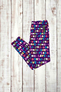 Buttery Soft Leggings - Peace Love Joy