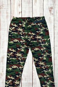 Buttery Soft Leggings - Green/Tan Camo