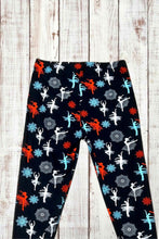 Load image into Gallery viewer, Buttery Soft Leggings - Holiday Ballerina &amp; Snowflakes
