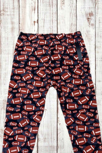 Buttery Soft Leggings - Football Print