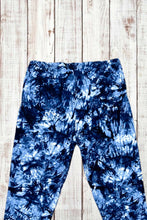 Load image into Gallery viewer, Buttery Soft Capri Leggings - Blue Tie Dye
