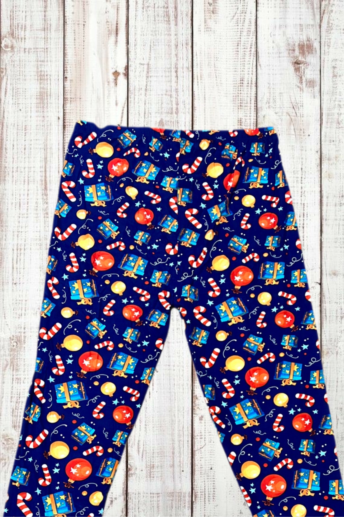 Buttery Soft Leggings - Blue Christmas