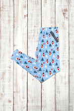 Load image into Gallery viewer, Buttery Soft Leggings - Holiday Light Blue Snowmen
