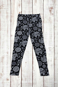 Buttery Soft Leggings - Tribal Elephant