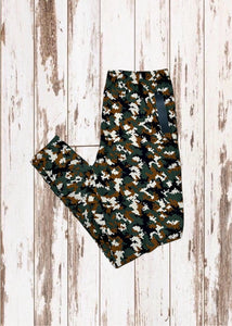 Buttery Soft Leggings - Digi Camo Olive Green/Tan