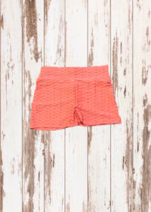 TikTok Shorts & Crop Top - Coral Orange