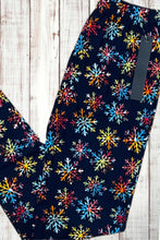 Load image into Gallery viewer, Buttery Soft Leggings - Rainbow Snowflakes
