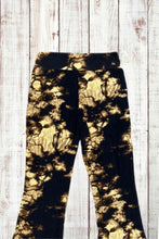 Load image into Gallery viewer, Buttery Soft Flared Leggings - Dark Tie Dye Gold/Black
