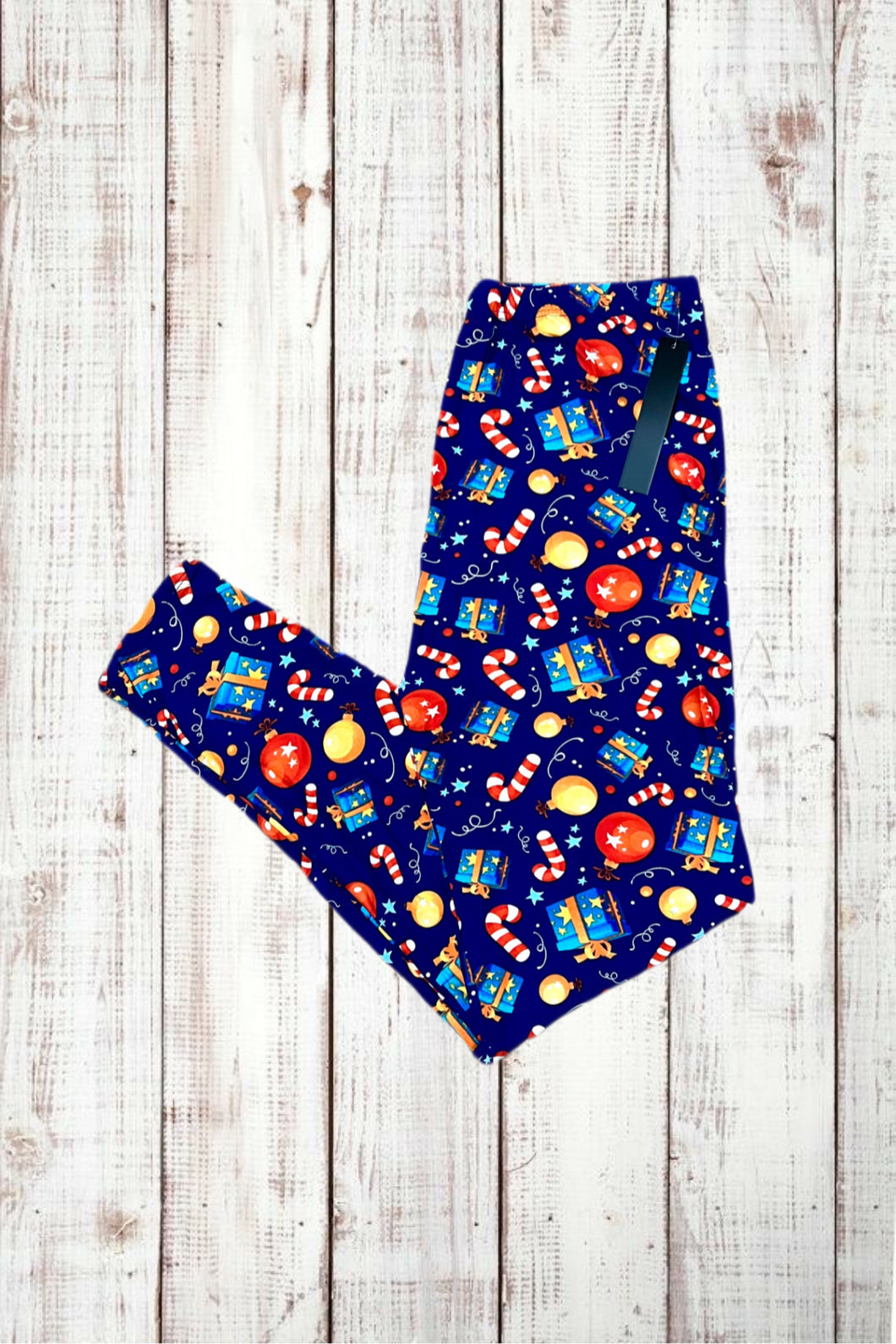 Buttery Soft Leggings - Blue Christmas