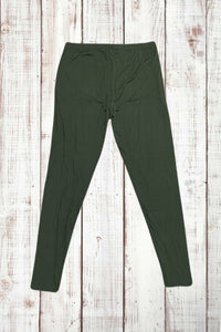 Buttery Soft Leggings - Solid Olive Green