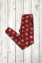 Load image into Gallery viewer, Buttery Soft Leggings - Snowflake Plaid
