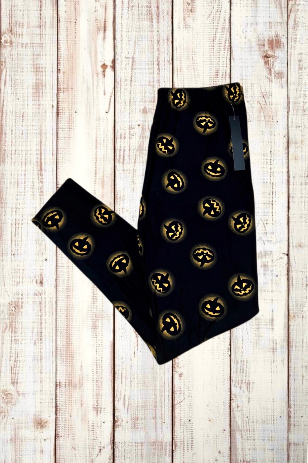 Buttery Soft Leggings - Halloween Glowing Pumpkins