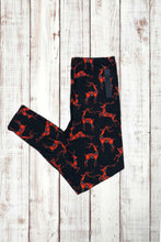 Load image into Gallery viewer, Buttery Soft Leggings - Holiday Plaid Reindeer
