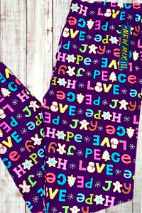 Buttery Soft Leggings - Peace Love Joy